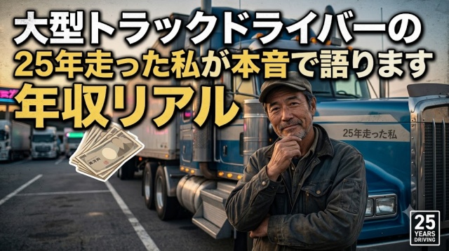 大型トラックドライバーの年収リアル｜25年走った私が本音で語ります