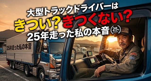 大型トラックドライバーはきつい？きつくない？25年走った私の本音