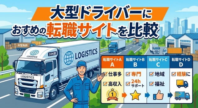 大型ドライバーにおすすめの転職サイト比較5選｜25年ドライバーが本音で選んだ