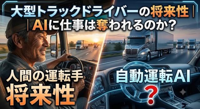 大型トラックドライバーの将来性｜AIに仕事は奪われるのか？25年ドライバーが本音で答える